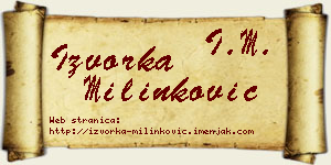 Izvorka Milinković vizit kartica
